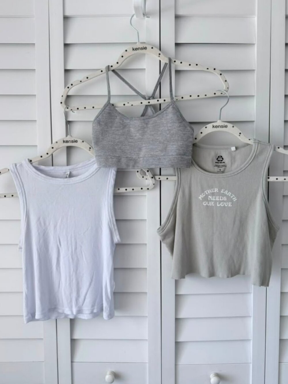 3-Piece Crop Tank & Bralette Bundle S PacSun Bluesteel BASICS Stretch